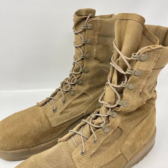 Belleville C390 Hot Weather Military Combat Boots Coyote Leather Mens 12.5 N main image 5
